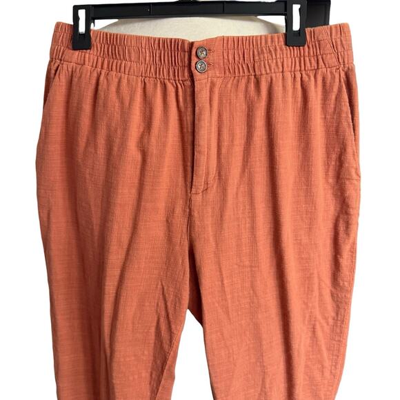 Marine Layer Elle Midweight Pull On Pant Women's Large Orange Beach Coastal - Picture 2 of 10